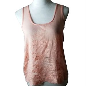 🦋Iris Basic Hollow Out Mesh Scallop Hem Rose Detail Top